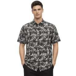 Short Sleeve Printed Button-Up Shirt