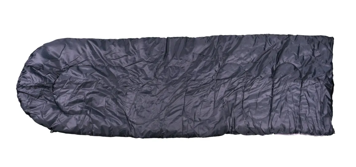 Sleeping bag -Adult With hat Grey