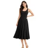 Sleeveless Fit & Flare Midi Dress