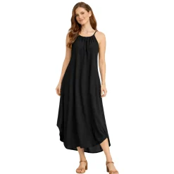 Sleeveless Halter Neck Midi Dress