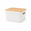 Small Storage Box with Bamboo Lid | 10 x 7 x 5"