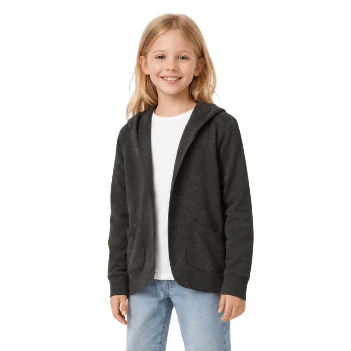 Soft Hooded Open Cardigan