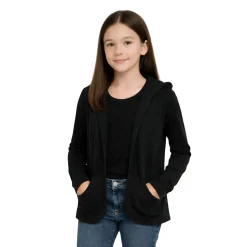 Soft Hooded Open Cardigan