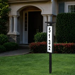 Solar LED Address Light Post