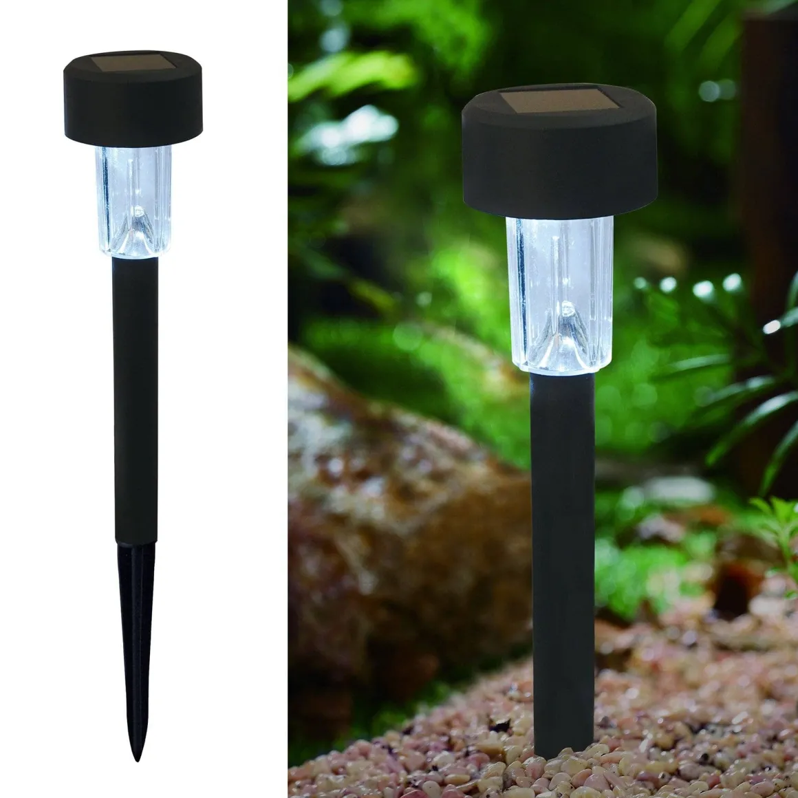 Solar Powered Garden Light-Black