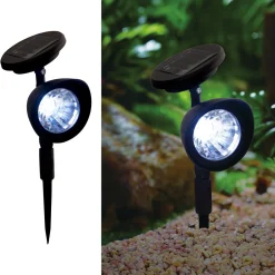 Solar Powered Pathway Spot Light- Black