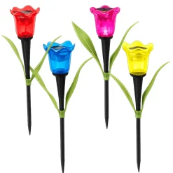 Solar Powered Tulip Garden Lights – Colorful LED Outdoor Pathway Stakes