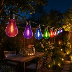 Solar String Lights – Multicolor – 10 Bulbs