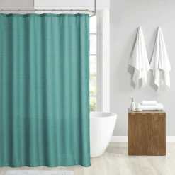 Solid Jacquard Waterproof Shower Curtain 70x72