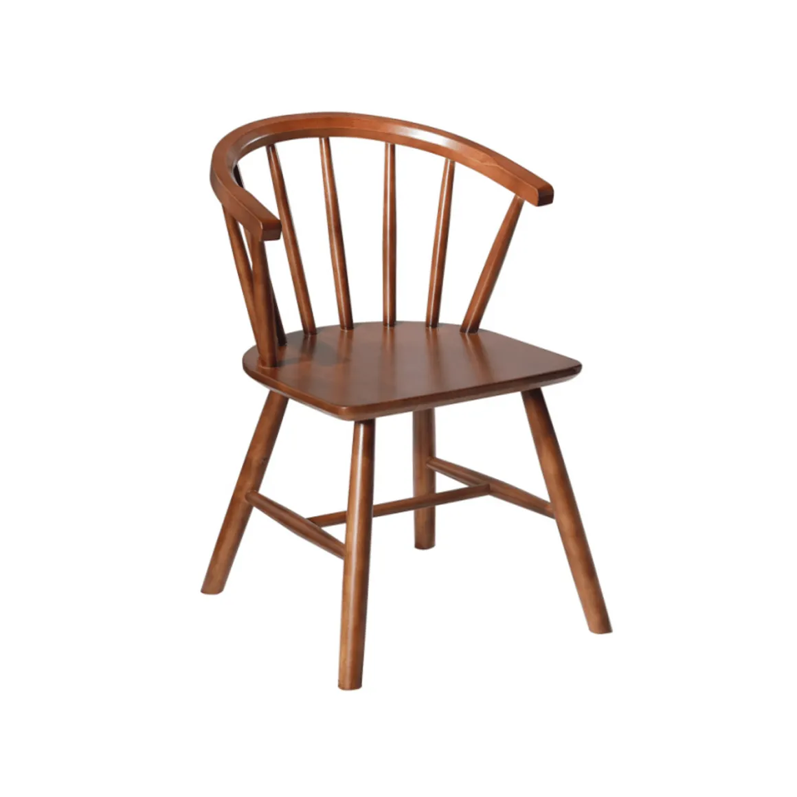 Solid Wood Windsor Chair with Arms