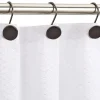 SPA - black 12pc set circle metal shower hooks