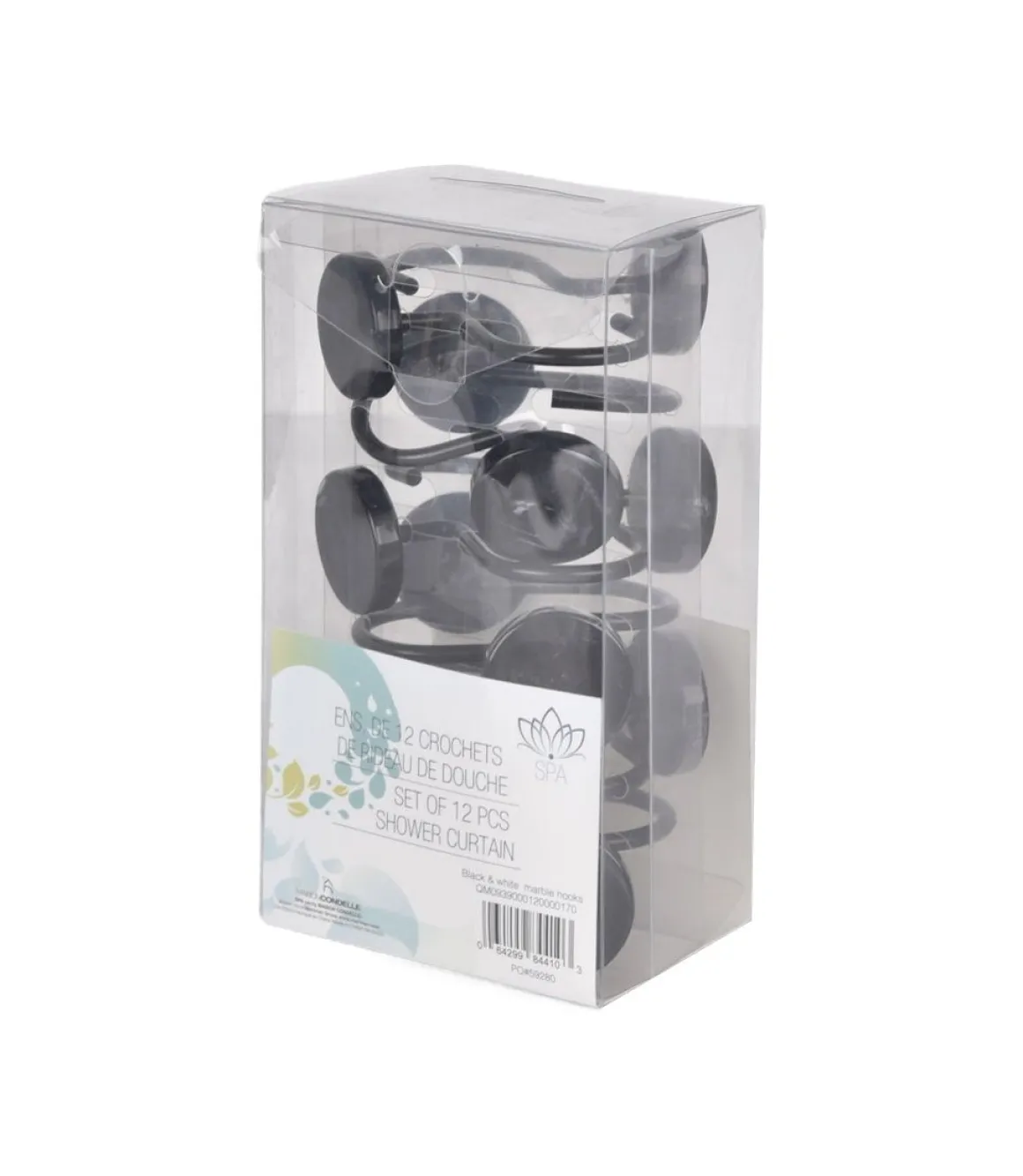 SPA-Set of 12 PK Shower Curtains Hooks
