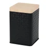 Square Metal Tin Box with Bamboo Lid | Assorted Colors