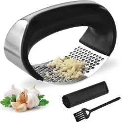 Stainless Steel Garlic Press & Garlic Peel