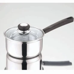 Stainless Steel Sauce Pan with Glass Lid-16cm