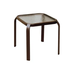 Steel Square Bronze Side Table