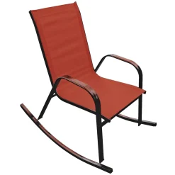 Steel Textilene Rocking Chair - Red
