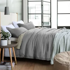 Stone Washed Bamboo Feel 3 Piece Duvet Cover Set