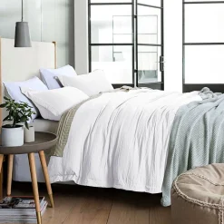 Stone Washed Bamboo Feel 3 Piece Duvet Cover Set