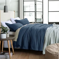 Stone Washed Bamboo Feel 3 Piece Duvet Cover Set