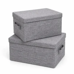 Storage Basket Fabric Grey