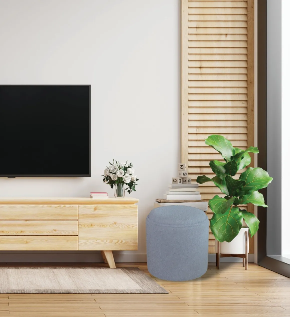 Storage Ottoman With Reversible Tray Lid-Atelier Du Nord