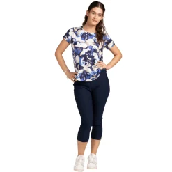 Stretch Pull-On Capri Pants