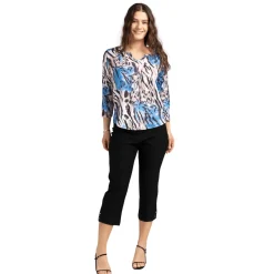 Stretch Pull-On Capri Pants