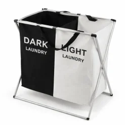 Studio 707-double Laundry Hamper With 2 Basket 59x37.5x58cm