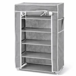 Studio 707- Grey 6-tier Shoe Organizer With Cover