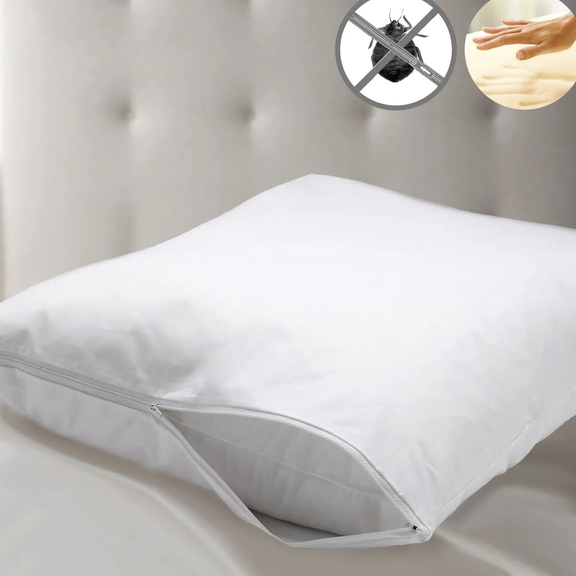 Studio 707 - Memory Foam Pillow with Bed Bug Protector
