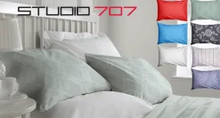 Studio 707- T150 Printed/solid Colour Cotton Pillow Case