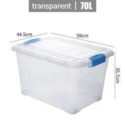Studio 707 - Transparent 70litre Storage Tores with Locking