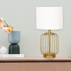 Table Lamp Gold Cage