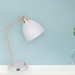 Table Lamp White USB