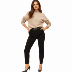 Tailored Slim Pants with Belt