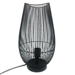 Tall Black Metal Wire Lamp