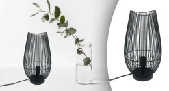 Tall Black Metal Wire Lamp