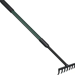 Telescopic Five-Tine Garden Rake – Adjustable Cultivating and Soil Preparation Tool