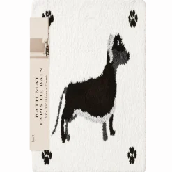 Textured Dog Print Bathmat