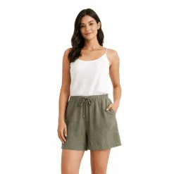 Textured Drawstring Relaxed Shorts