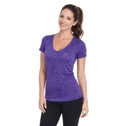 Textured V-Neck Performance T-Shirt