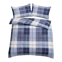 Theodore Blue Plaid Comforter Set