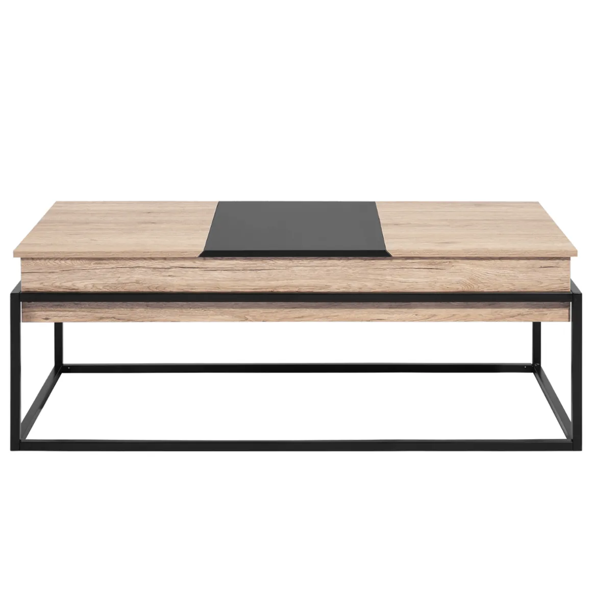 Thiede Oak Coffee Table With Metal Frame