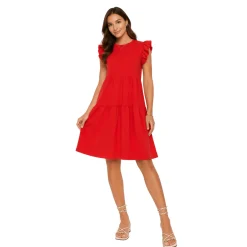 Tiered Ruffle Sleeve Dress