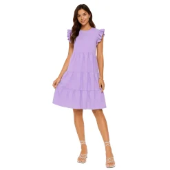 Tiered Ruffle Sleeve Dress