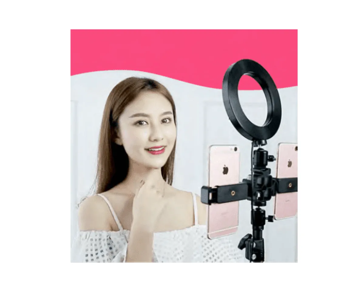 Tiktok | 10" Selfie Ring Lignt With Tripod & 3 Cell Phone Holders