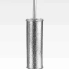 Toilet Brush Set With Holder And Hammered Embossing
