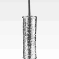 Toilet Brush Set With Holder And Hammered Embossing