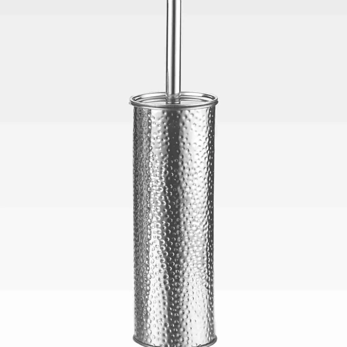 Toilet Brush Set With Holder And Hammered Embossing